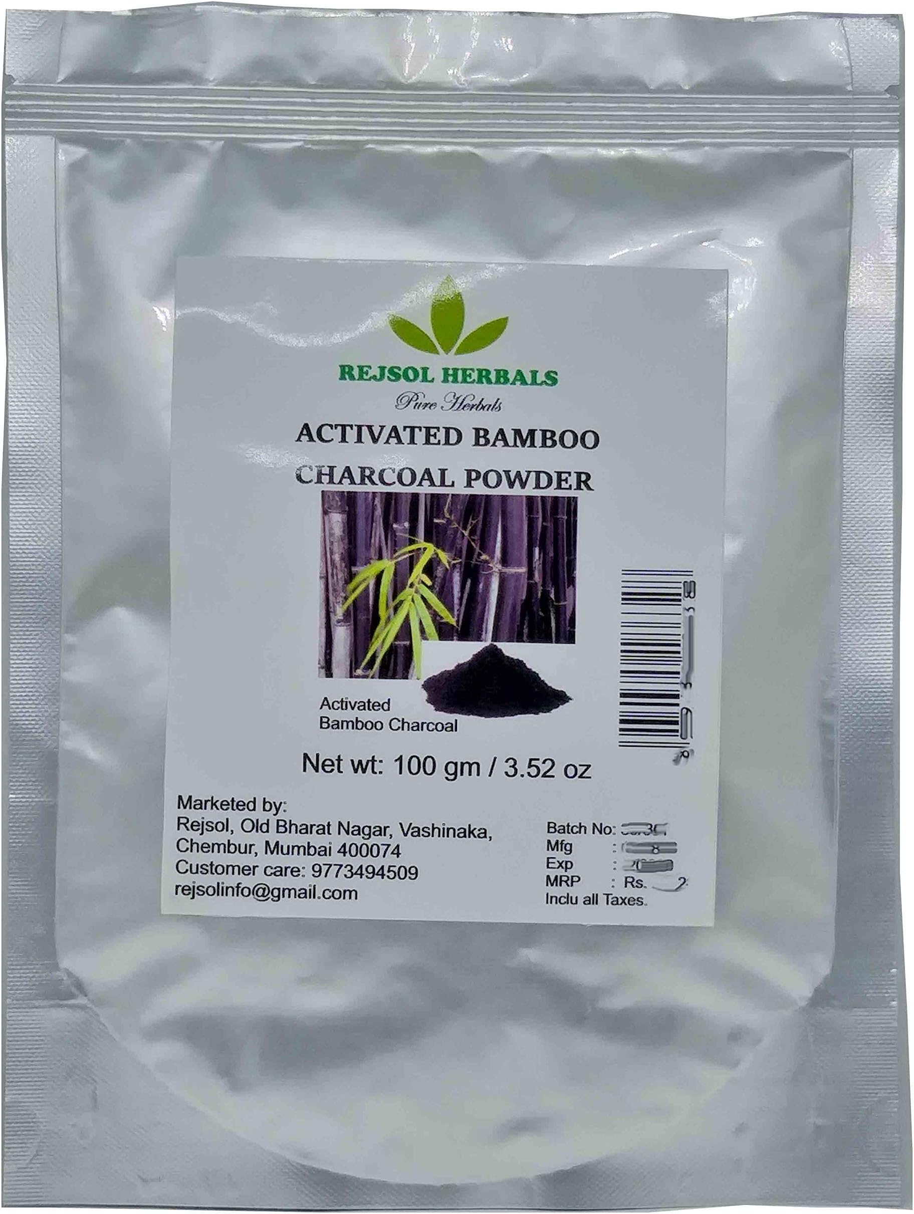 REJSOL HERBALS Activated Bamboo Charcoal Powder Cosmetic Ingredient for Peels, facewash and others