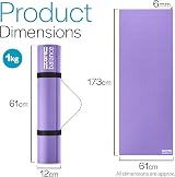 Core Balance Purple 6mm Yoga Mat with Strap Non-Slip 173x61cm view 5