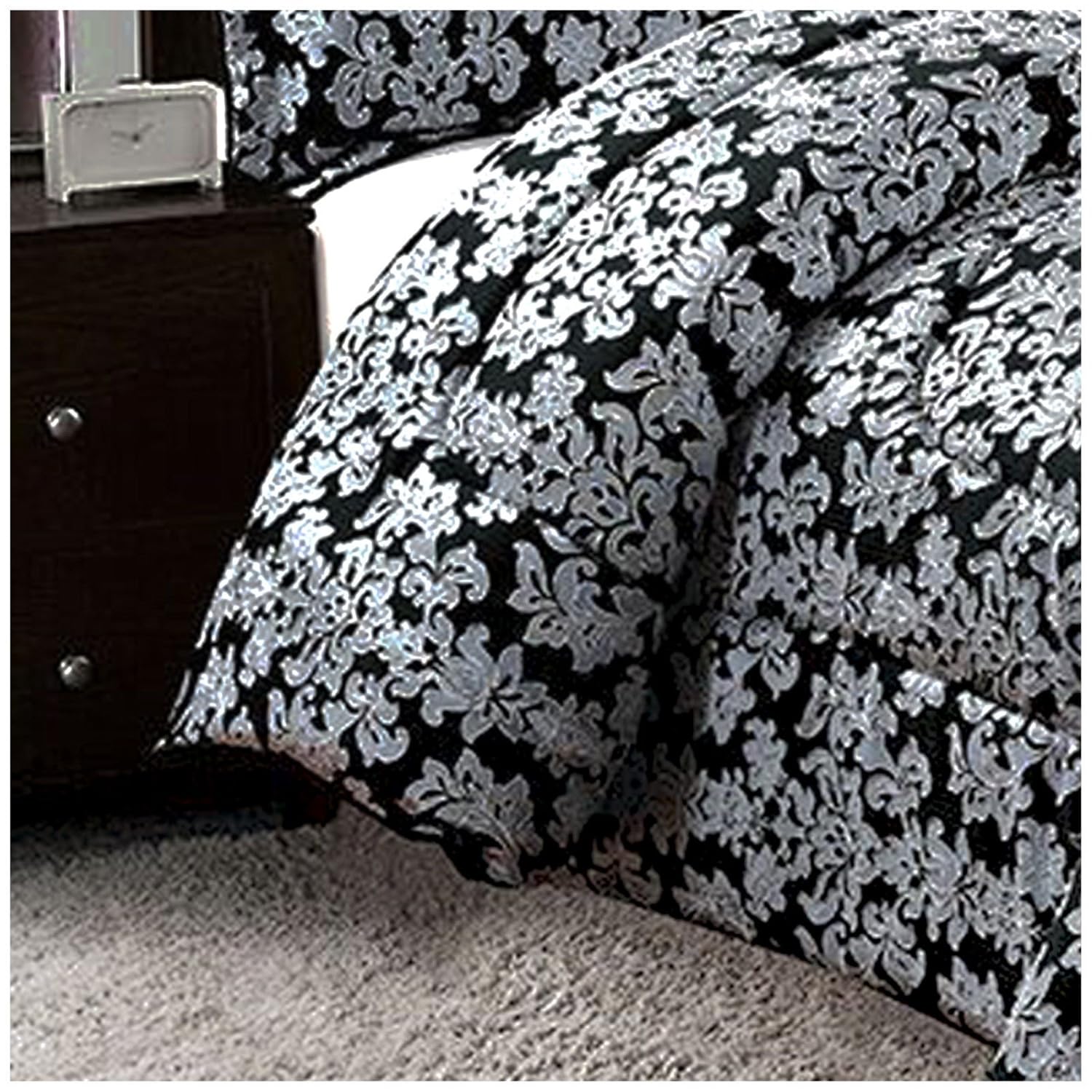 Luxurious Cream 3Pcs Quilted Jacquard Bedspread Super King Size eBay