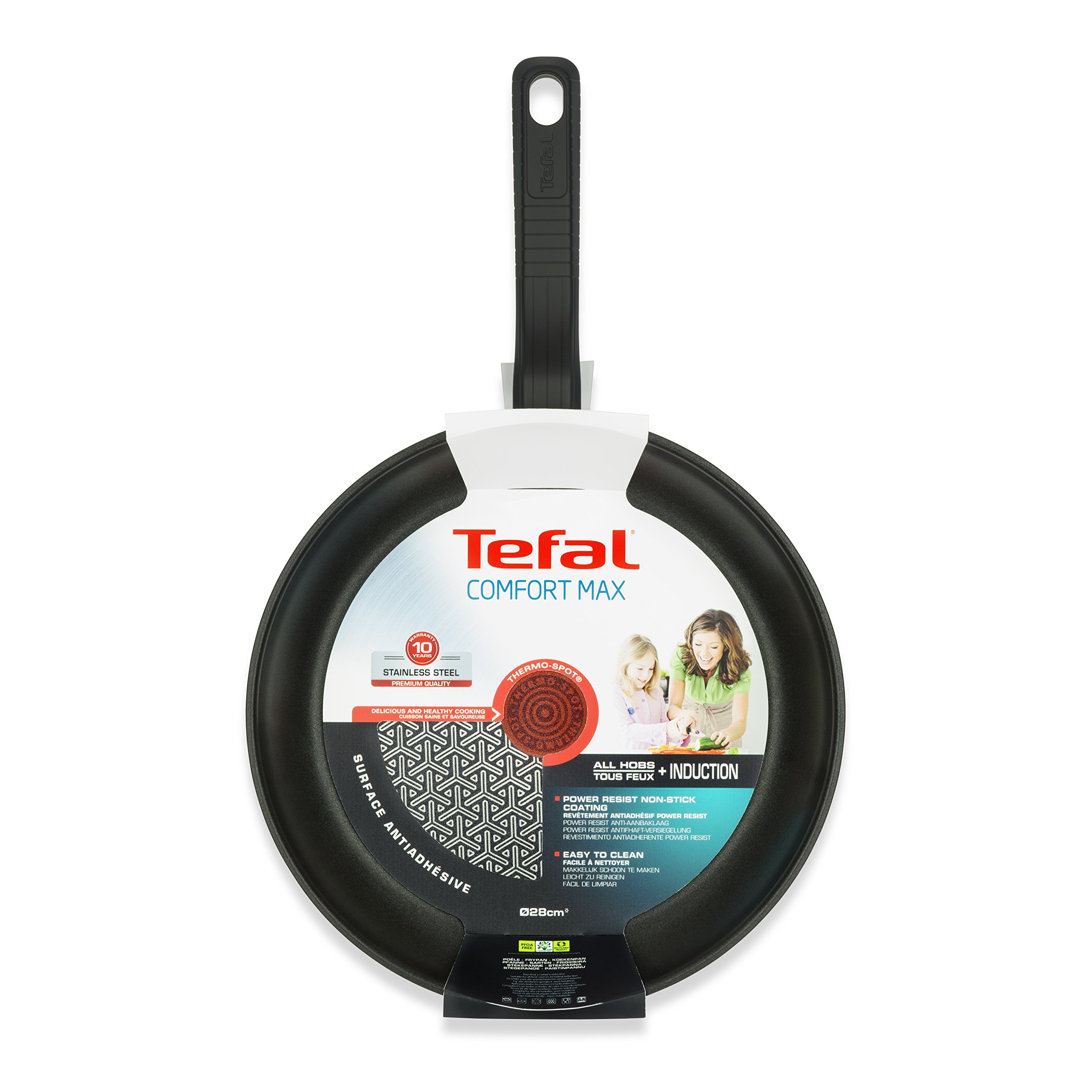 Tefal Comfort Max Stainless Steel NonStick Frying Pan, 26 cm Silver