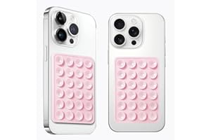 AZXYI Anteel 2 Pack Silicone Suction Phone Case Mount, Silicon Adhesive Suction Cup Phone Mount, Non Slip Sticky Phone Grip for Cellphone, Strong Grip Holder for Selfies and Videos (Light Pink)
