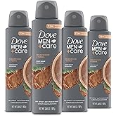 DOVE MEN + CARE Dry Spray Antiperspirant Cedarwood + Tonka 4 Count 72H Protection with a Plant-Based Moisturizer 3.8 oz