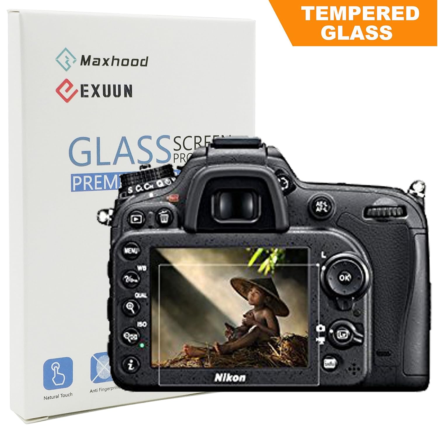 Nikon D7100 D7200 LCD Protector de pantalla de cristal templado ...