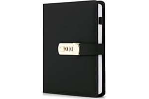 ZICOTO Aesthetic Diary with Lock – Beautiful Leather Journal with Easy to Change Code Lock & Refillable Pages – Quality Planner for Women with Bookmark & Pen Holder to Securely Protect Thoughts & Memories