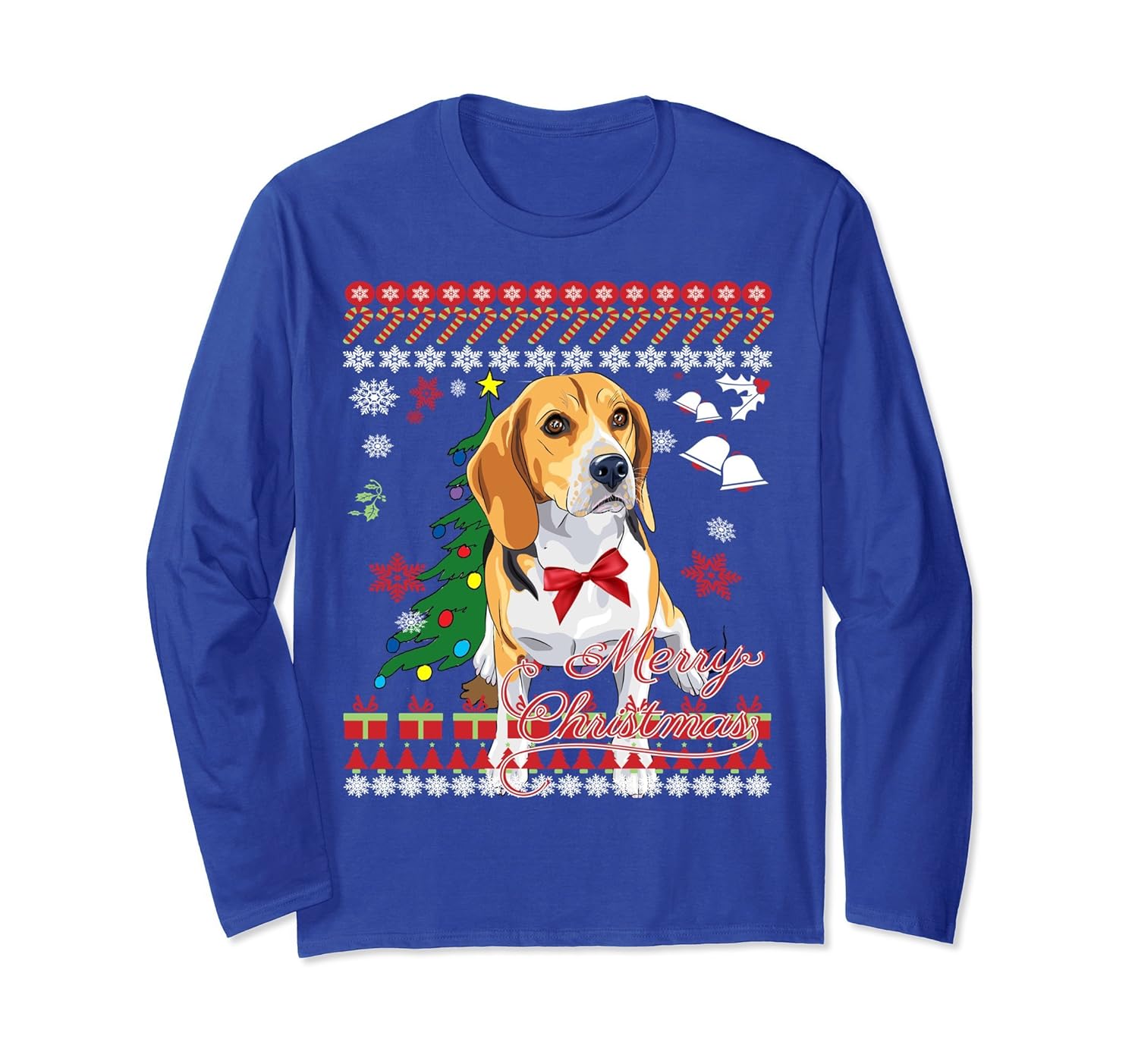 Funny Ugly Christmas design for Beagle lover Sweater-Rose