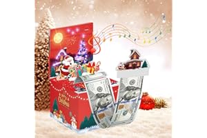 IESOOY Merry Christmas Money Box for Cash Gift, Money Box for Cash Gift with Music and Light, Christmas Money Pull Box, Money Gift Boxes for Cash Pull, POP UP Christmas Gift for Family and Friends