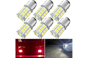 WEIMELTOY 1157 Led Bulb, 12V Super Bright 2057 2357 7528 BAY15 2057A 1157A LED Bulbs for Brake Tail, Parking Lights, Pack of 6pcs