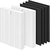 VALZONE AP-1216L Filter Replacement for Coway AP-1216L Purifier, Include 2 Pack H13 True HEPA Filter and 4 Pack Activated Carbon Filter, Part # AP-1216-FP