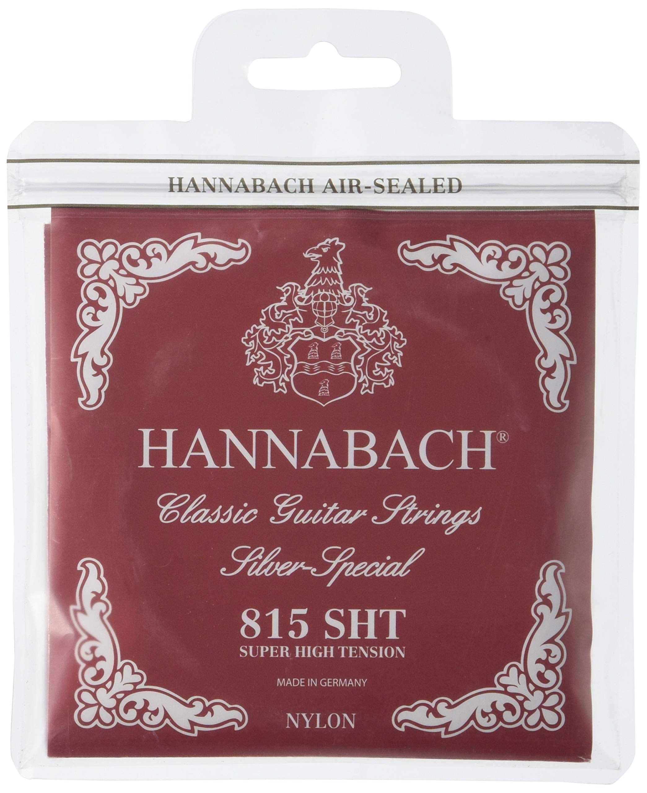 Hannabach strings for classical guitar Series 815 Set Super High Tension, guitar string (high quality, all-purpose string for classical guitar, Made in Germany), Red