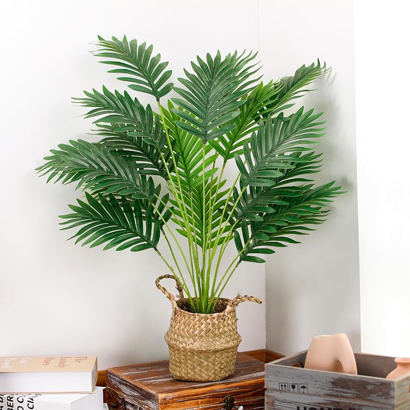 Plantes Artificielles Interieur Palmier en Pot,71cm Fausse Plante Idéal pour la Décoration de Salon, Chambre, Bureau et Jardin（1 Pot） — photo 8 sur 8