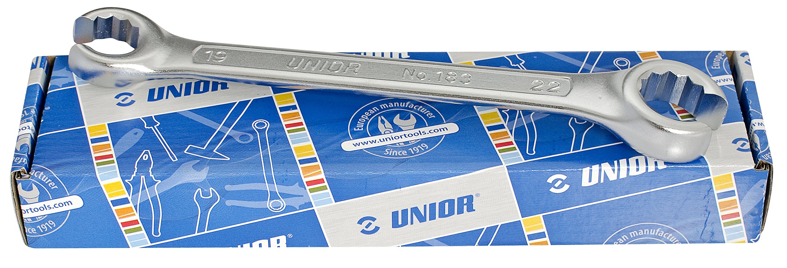 Unior 183/2CB Open Ring Spanner Set in Box 8-32/9"