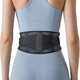 TitanGuard Ultra-Thin &amp; Lightweight Back Brace for Lower Back Pain,Sciatica,Scoliosis,Slipped Disc- Breathable &amp; Adjustable Back Brace Belt for Women and Men under clothes,Black.