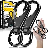 [Extra Sturdy] 2Pcs 4.6” Stainless Steel Swivel Eye Snaps, 220 LBS Capacity Heavy Duty Flag Clips, Multipurpose Swivel Clips, Great for Marine, Sports, Luggages, Pets, Swings, Keychains