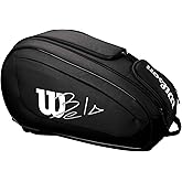 WILSON Bela DNA Super Tour Padel Bag - Holds up to 6 Paddles, Black