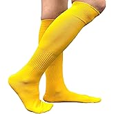 COUVER Mens Polyester Soccer Knee High Socks Sports Team Socks, 1 Pair