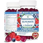 Lunakai USA Made Magnesium Glycinate Gummies 426mg with L-Theanine | Calm, Sleep, Stress Relief for Adults &amp; Kids, Non-GMO, Vegan, 60ct