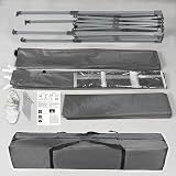 mcc direct 2m x 2m Pop-up Gazebo Waterproof Canopy Grey with Sides view 7