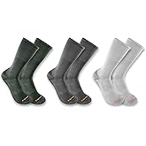 Carhartt Men's SC8023M Midweight Cotton-Tencel™ Comfort Crew Sock 3-P