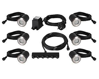 MD-DEAL 1er Set LED Bodeneinbauleuchte Bodeneinbaustrahler rund warmweiß IP67 480Lumen
