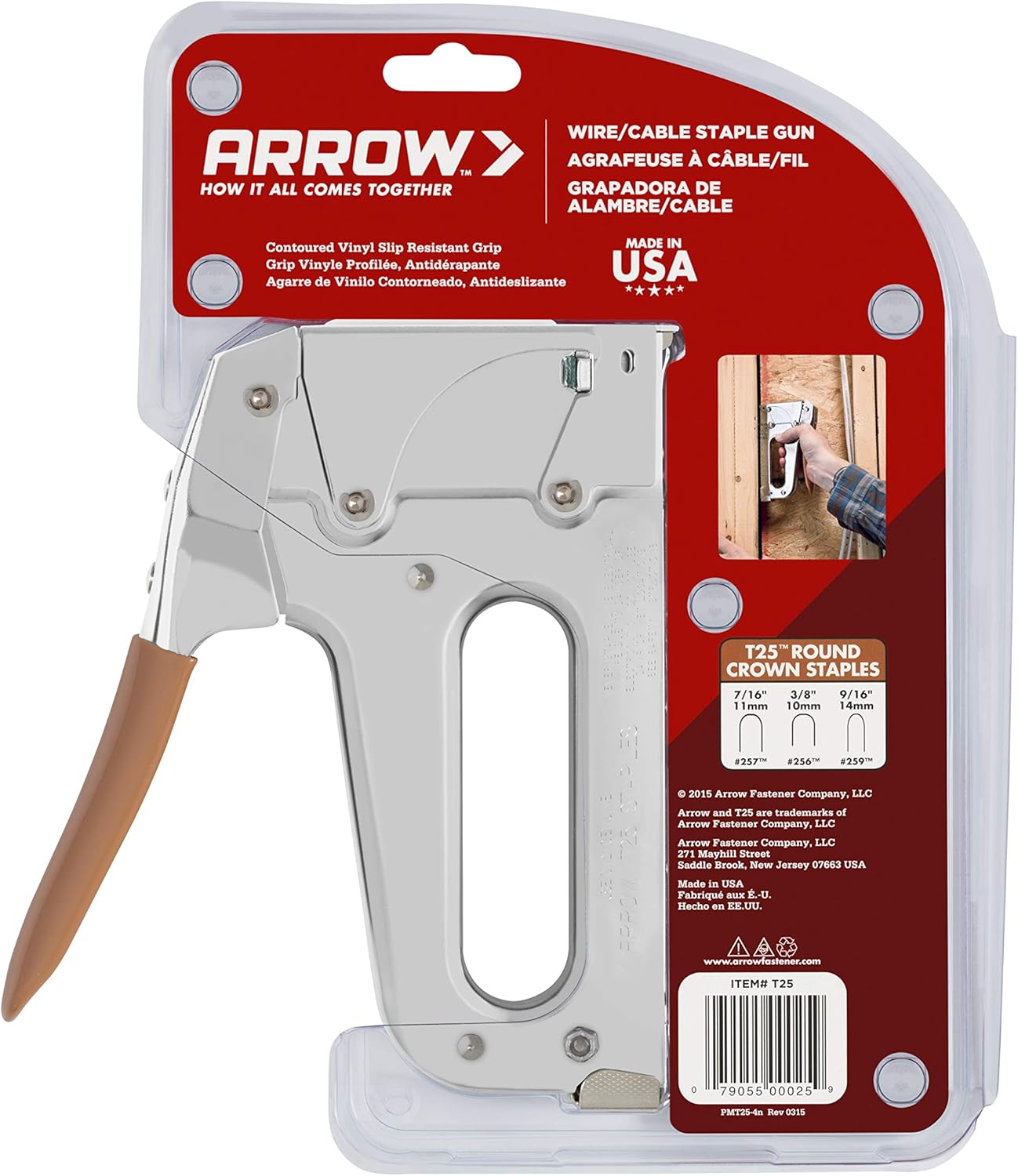 Arrow Fastener T25 Low Voltage Wire Staple Gun, Fits up to 1/4-Inch Wires: Home Improvement