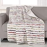 Greenland Home 100% Cotton Bella Ruffle Textured Throw Blanket, 50x60 in., Multi-Colored