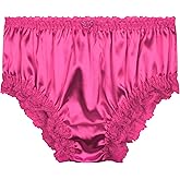 Satini Women's Satin Frilly Lace Sissy French Knickers Briefs Panties