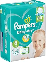 Pampers Baby-Dry Nappies Size 8 27 Nappies 17+kg Airy Dryness view 7