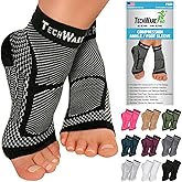 TechWare Pro Ankle Brace Compression Sleeve - Plantar Fasciitis Sock. Relieves Achilles Tendonitis. Foot Arch Support Reduces Joint Pain, Swelling & Heel Spur Pain. Injury Recovery Braces for Sports