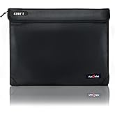 Fireproof Waterproof Money Document Bag - with 4200°F Heat Insulated Safe Storage Pouch with Zipper, Upgraded 8 Layers of Functional Material for Valuables (13.9"x10.6" Black)