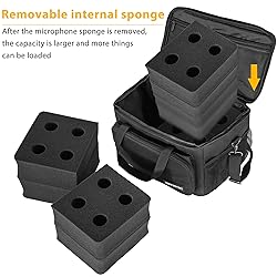 IBVIVIC 8 Slots Wireless Microphone Case with