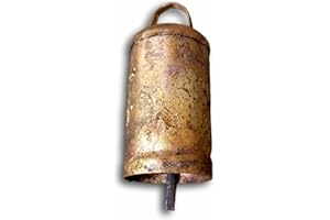 INDIA ARTS Six 4 inches high Rounded Top Tin Bells with Metal Striker Bell Chime Rounded Top