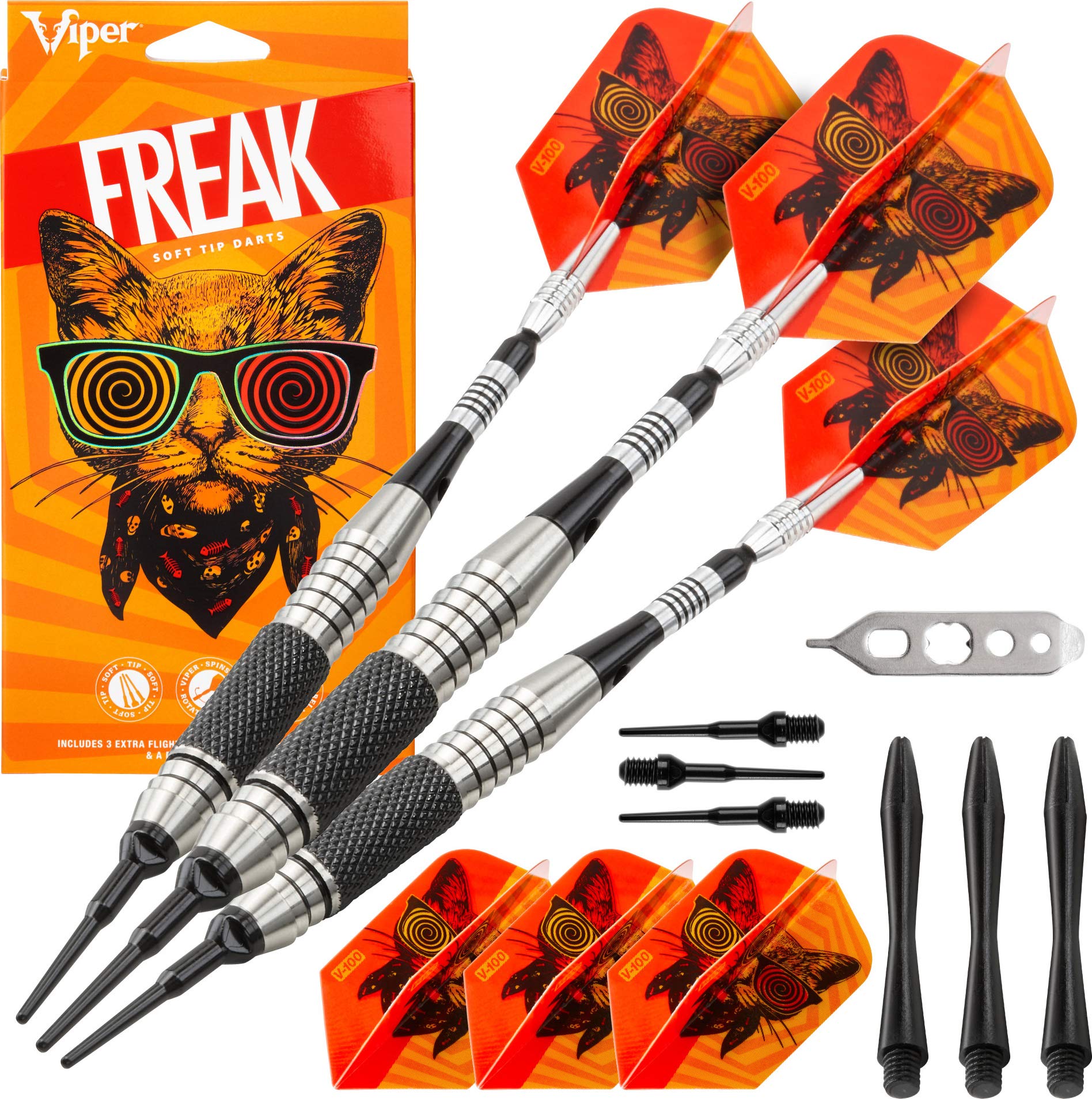 Viper "The Freak Soft Tip Darts, Extended Band, 18 Grams