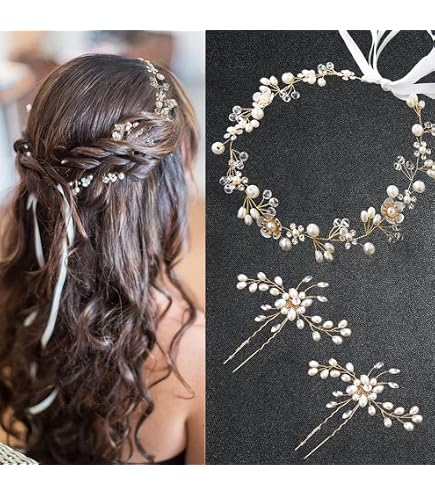 YERTTER Dainty Wedding Bridal Headband for Brides and  display picture 2