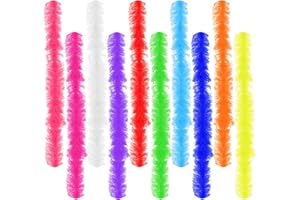 GVHNTK 10 pcs Feather Boas 5ft Artificial Fluffy Boas Colorful Feather Boas Set for Women Costume Halloween Wedding Christmas