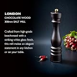 Cole & Mason London 30cm Chocolate Wood Salt Mill Grinder Ceramic Mechanism view 2