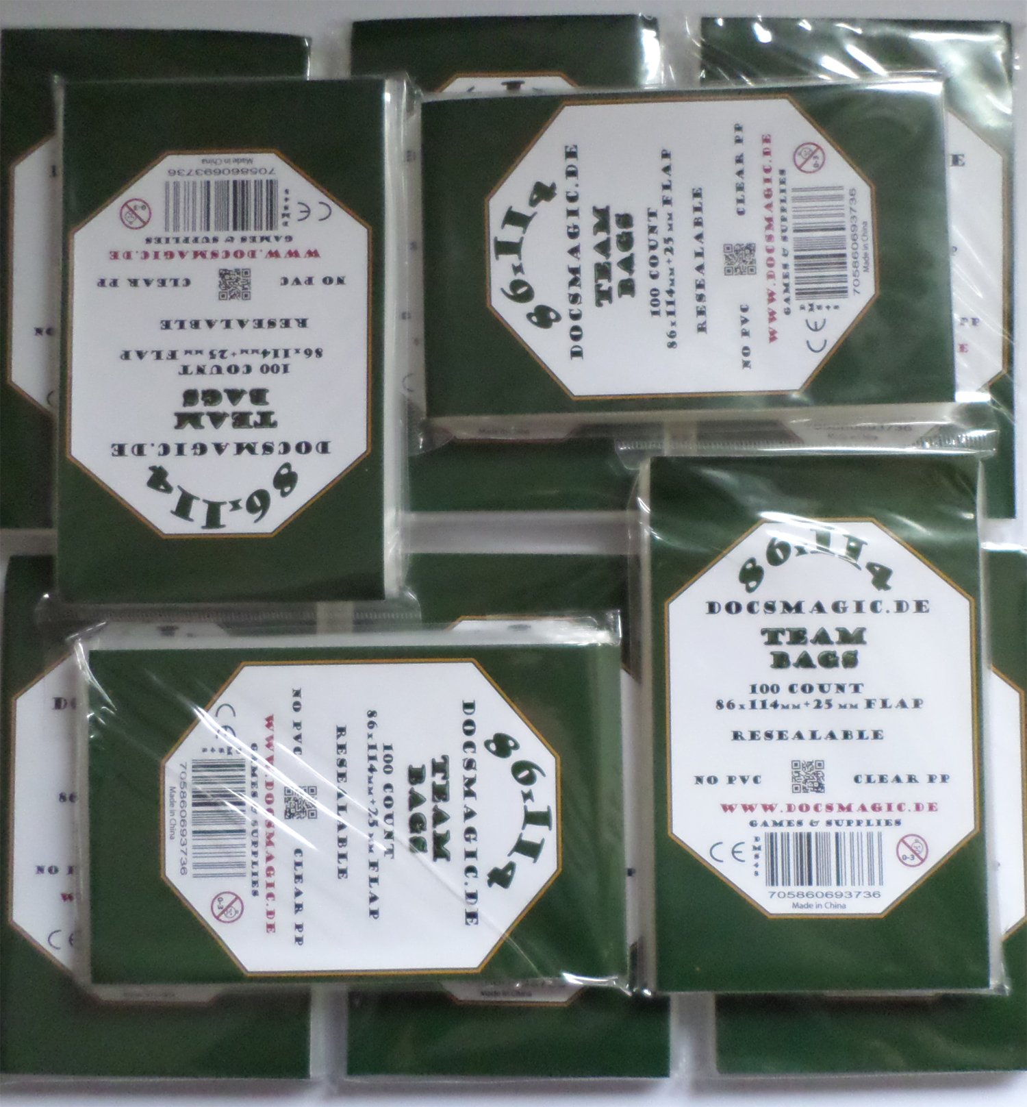 docsmagic.de 1.000 Team Bags - 86 x 114mm+25 mm Flap - Resealable - 10 Packs — image 1