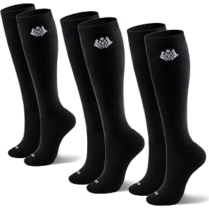 FitsT4 Sports 3 Pairs Women's Equestrian Socks, Knee High Riding Boot Socks, Breathable Stretch Horse Riding Socks