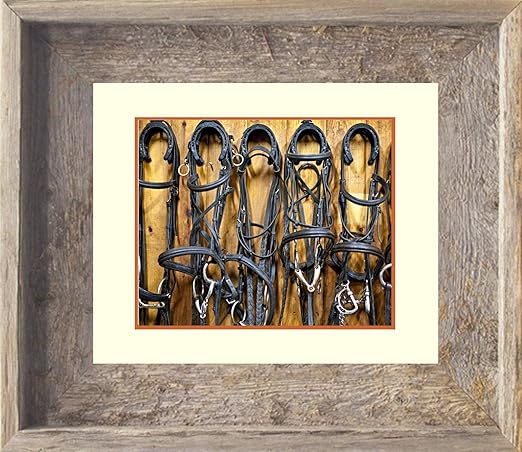 Amazon Com 14x17 Real Old Barnwood Framed Print Horse Tack