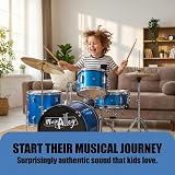 Music Alley Junior Drum Kit 3 Piece with Stool and Drumsticks view 6