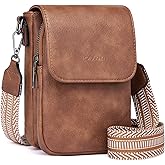 POIUGOYA Small Crossbody Bags for Women Trendy,Leather Triple Compartment Cell Phone Crossbody Wallet Purses with Card Slots | Small, Trendy, Triple Compartment, Cell Phone, with Card Slots, Small