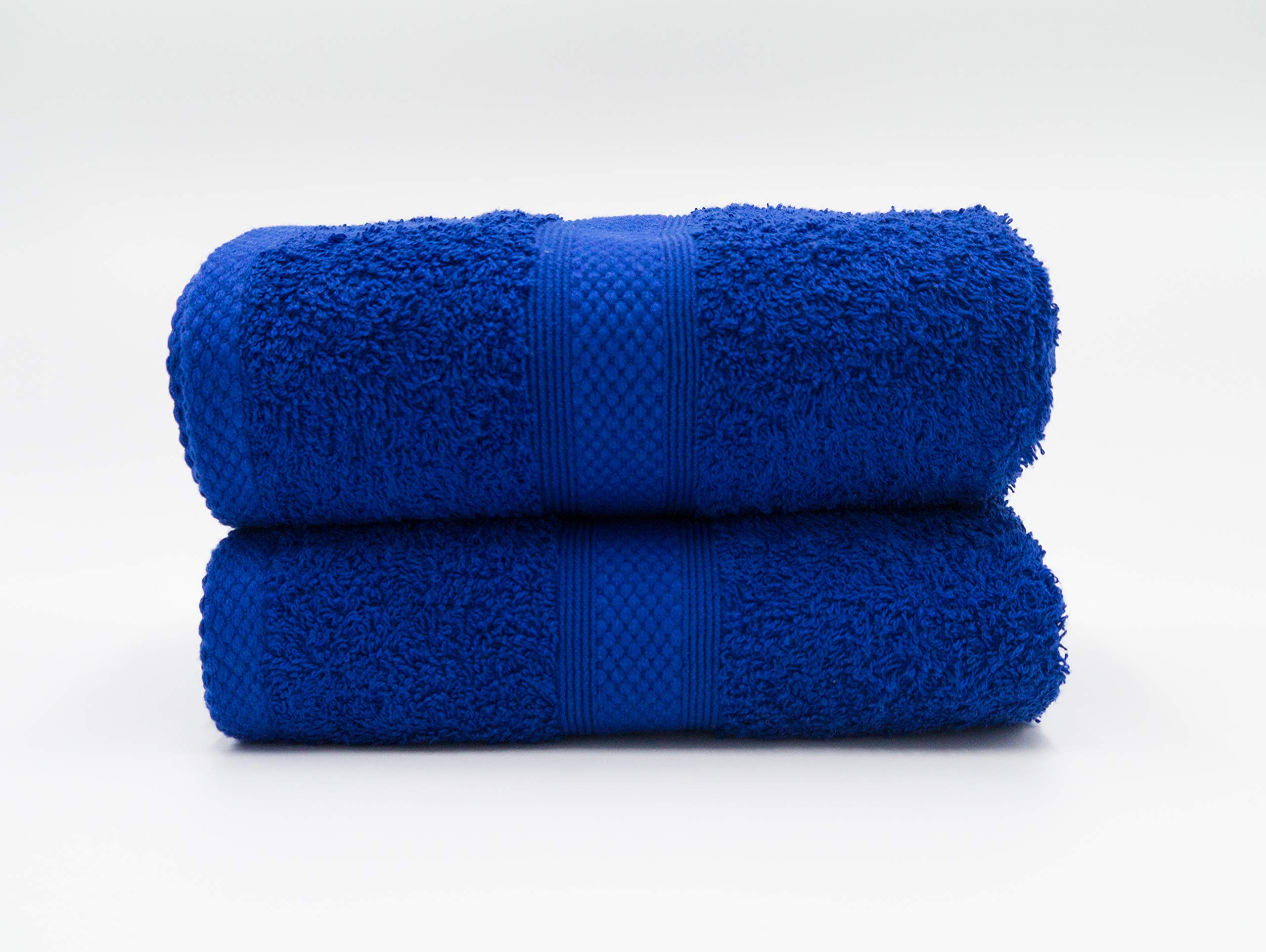 Lex's Linens Pack of 2 100% Combed Cotton Royal Blue Hand Towels