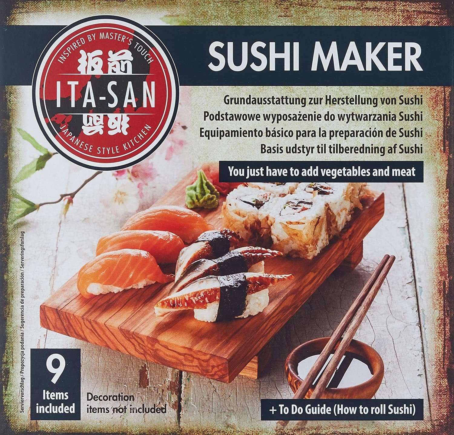 Seba Garden SUKOYAKA Sushi Making Kit- 9-Piece Complete Sushi Set, Ideal for Trying or as a Gift - Multi Language to do Guide - Image 3