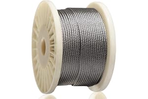 AGTEK Wire Rope 1/8 Inch Stainless Steel Aircraft Cable for Decking Railings, 250 FT, 7x7 Strands Construction