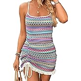 TheyLook Bodycon Sundress for Women 2026 Casual Summer Beach Boho Backless Dress with Drawstring