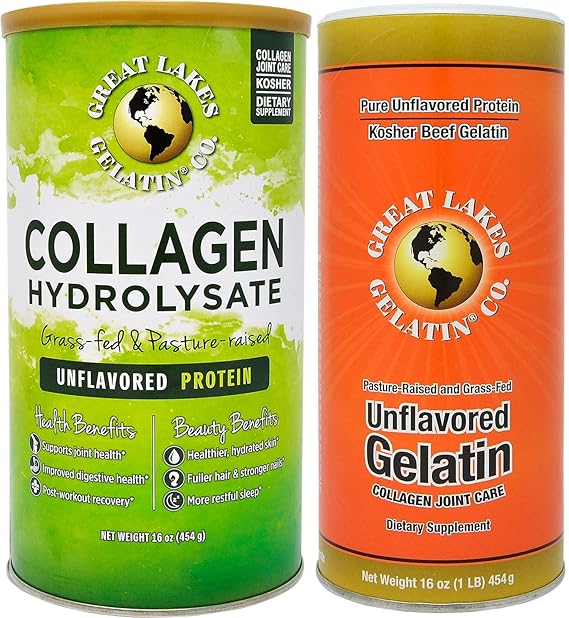 Great Lakes Gelatin, 16 Oz Cans (1) Unflavored Kosher Beef and (1