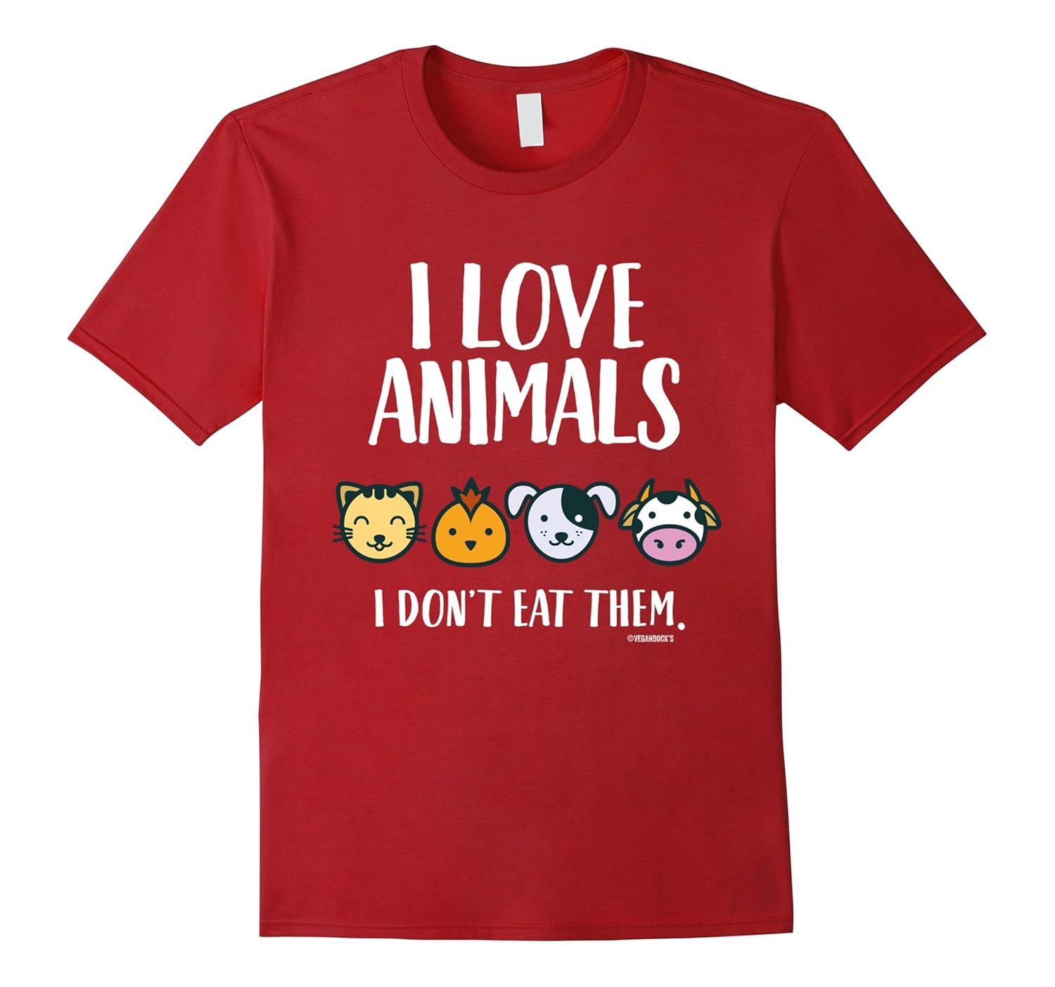 Womens Animals T Shirt Vegetarians Cranberry-tovacu