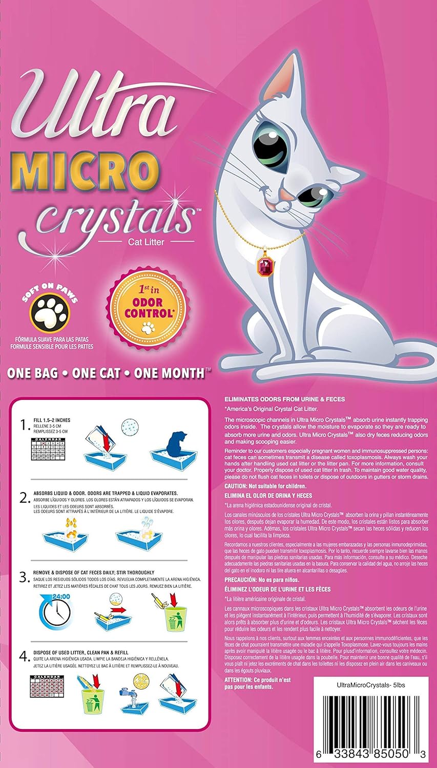 Ultra Micro Crystals Cat Litter 5 pounds : Pet Supplies