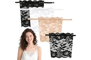 Tokugawa Ieyasu 4 Pack Lace Camisoles for Women,Silky Lace Cami with Adjustable Invisible Snaps,Lady Lace Clip-on Mock Camiso