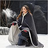 Heated Blanket Battery Operated,12V Cordless heating pad with 15000 battery,Heated Shawl Throw Blanket,Wearable Heated Blanket,Sherpa Lining,3 Heating Set for Outdoor Camping,Backpacking,Hiking,Travel