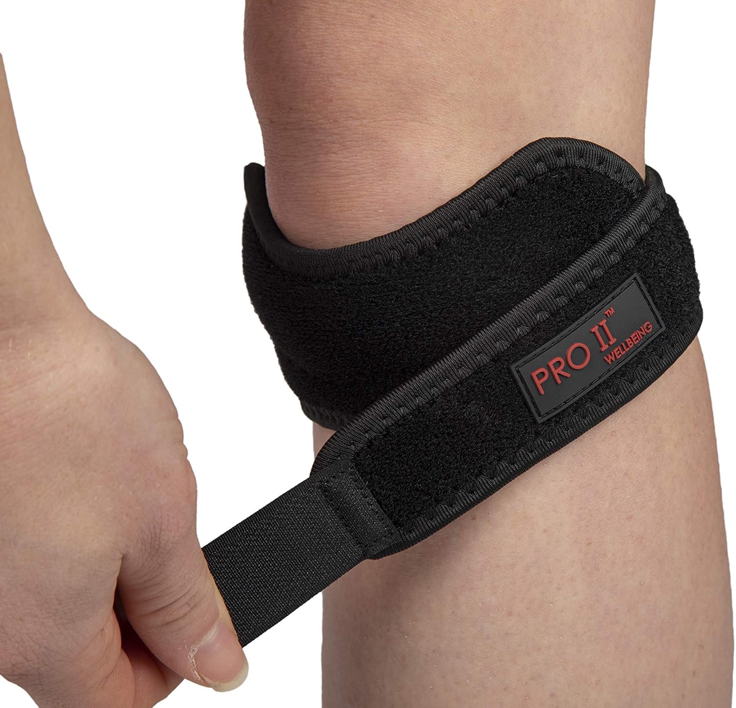 PRO 11 WELLBEING Patella Tendon Knee Support Brace For Sports And Arthritis, Black